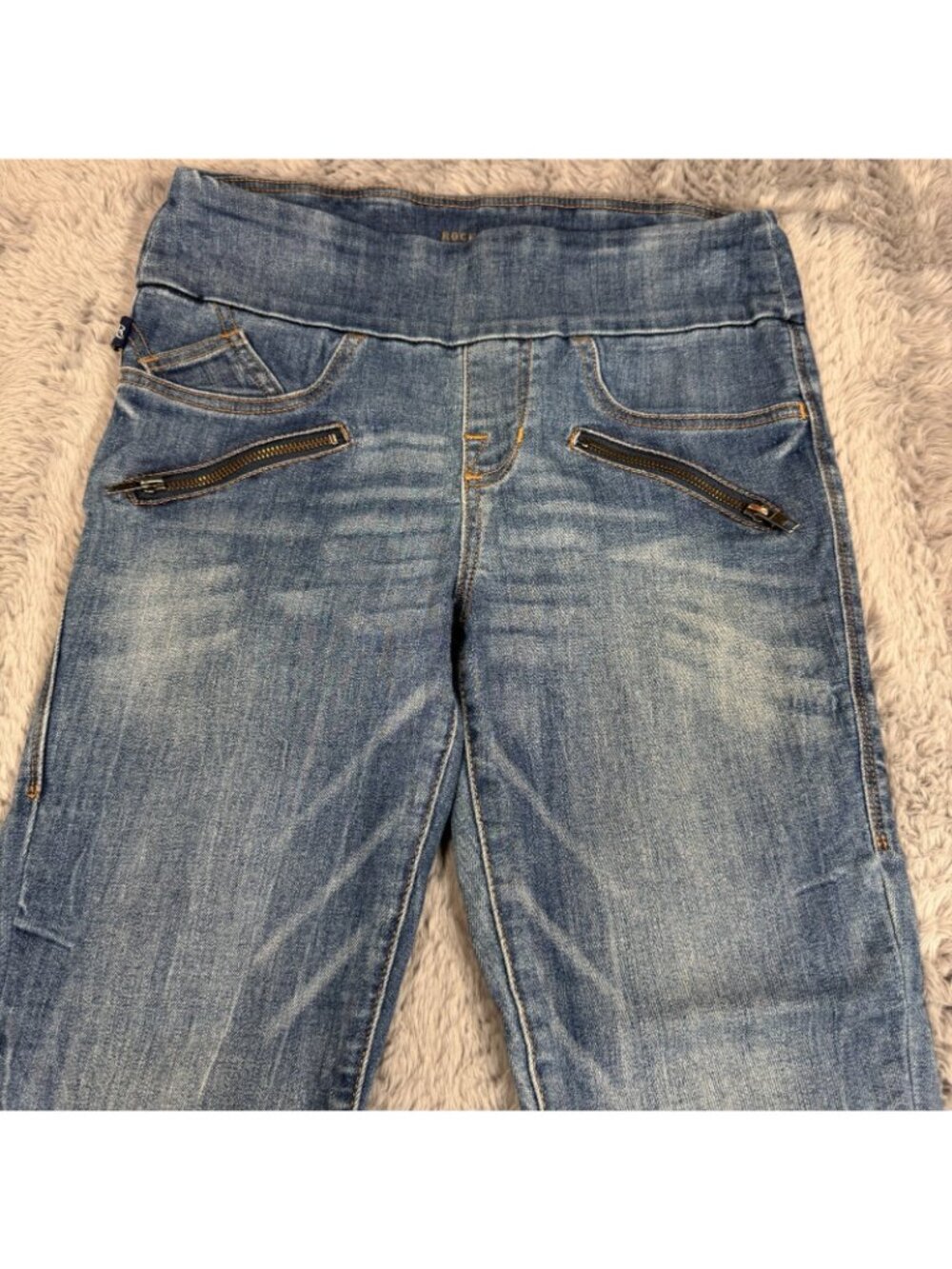 Rock & Republic Denim RX Fever Jeans Womens 8 Blue Cotton Jegging Skinny Stretch - Picture 2 of 16